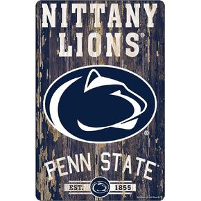 Wincraft NCAA Penn State Nittany Lions 11x17 Wood Sign, Team Color, One Size