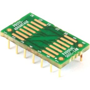 (Qty 2) Proto-Advantage PA0004C SOIC-14 to DIP-14 SMT Adapter (1.27 mm Pitch, 300 mil Body) Compact Series