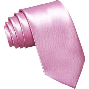 WOXVM Men's Ties Classic Solid Satin Tie Pure Color 3.15" Mens Necktie, Premium Formal Black Ties For Men Business & Wedding