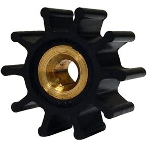 Jabsco 9200-0023-P, Nitrile, Drive Type 4, 10 Blade, 1-19/32 Diameter, 3/4 Width, 5/16 Shaft, Brass Insert
