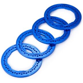 RCHUBAM 2.9inch RC Replacement Ring 4Pcs Aluminum Wheel Beadlock Outer Ring for 1/6 RC Crawler Car SCX6 AXI05000 AXI05001 2.9" Wheels Upgrade (Black)