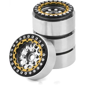 4PCS 1.9" Beadlock Wheels Heavy Duty Metal Wheel Rim w/ 12mm Combiner Hex Fit For 1/10 RC Crawler Axial TRAXXAS TRX4 SCX10 SCX10 II 90046 SCX10 III AXI03007 D90 in Kuwait