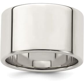 Diamond2Deal 925 Sterling Silver 12mm Wedding Band Ring