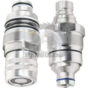 PANGOLIN 6680018 6679837 Female & Male Hydraulic Flat Face Quick Connect Coupler Thread Φ46mm for Bobcat S130 S150 S160 S175 S185 S205 S220 S250 S300 S330 S450 S510 S530 T140 T180 T190 T200 Parts
