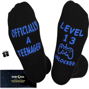 ZXGXLAW Birthday Gifts for 13th Boys Girls Son Daughter Him Kids,13 Year Old Teenage Gamer Christmas Crew Funny Gaming Socks