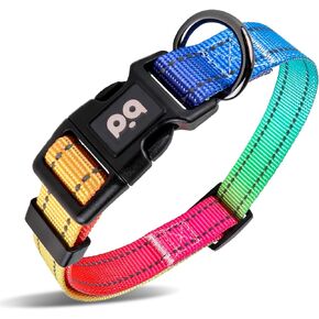 Dog Collar Cute Flower, Reflective Adjustable Basic Collars for Girl Female Small Medium Large Dogs Walking Running(X-Small,Purple)