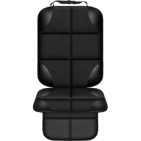 JVXYUIEH Car Seat Protector for Child Car Seat, 600D Fabric Carseat Seat Protectors, 2 Pack Seat Protector Under Baby Pet Car Seat with Non-Slip Backing, Thickest Padding, Mesh Storage Pockets