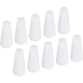 YOKIVE 10Pcs Silicone Rubber Stoppers, Tapered Plugs with High-Temperature Resistance | Protect Hole, Great for Lab Industry (White, 9/32" to 15/32")