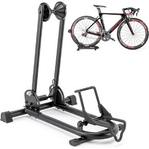 cyclists Indoor Bike Floor Stand - Bike Stand Rack for Garage/Home - Bike Storage Bicycle Parking Rack fit 26"-29" Mountain Road Bikes