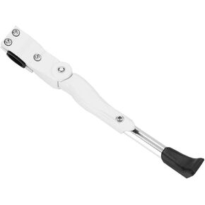 Keenso Kick Stand Stand, White Aluminum Alloy Bike Cycling Kick Stand Fits for 16" 20" 24" 26" Mountain Road Bike