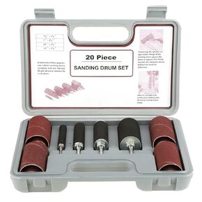 Drum Sander,20pcs Spindle Sander Tool Kit Set With Case Sanding Drum for Drill,Rubber Drum for Drill Press