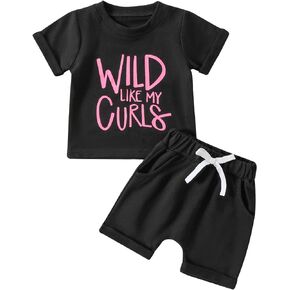 Baby Girl Clothes Summer 3 6 9 12 18 24 Months Outfit Short Sleeve T-Shirts Tops 2Pcs Newborn infant Shorts Set