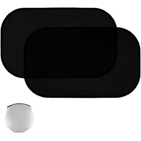 Ohleats 2 PCS Car Window Shades, 21"×14" Mesh Auto Side Window Sun Shade Blocker for Baby, Sunshade Protector with Glare Heat UV Rays Protection for Your Child, Interior Car Accessories (Black)