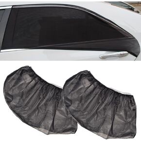 2 Pack Car Side Window Sun Shade Screen, Car Sunshade Anti-UV Rays, Car Window Screen for Baby Family Pet UV Protection, Elasticity Retractable (Rear Windows)……