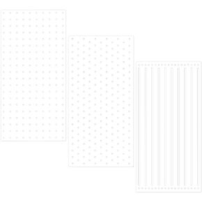BENECREAT 3Pcs Acrylic Sashiko Stencil, 7.87x4inch Dots & Lines Acrylic Embroidery Tool Drawing Line Template for Hand Quilting and Embroidery, 2.5mm Thick