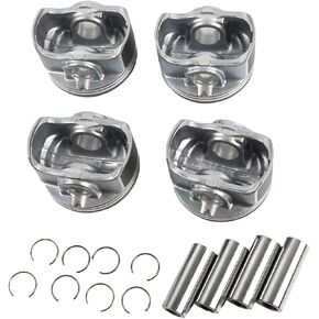 INGKAN G4KH 4Pcs Engine Pistons Rings, Engine Pistons Set Fits for 2.0T, Genesi Coupe, Optima, Santa Fe Sport, Sonata, Sportage 2016-2011 Replace OE G4KH 23410-2G410