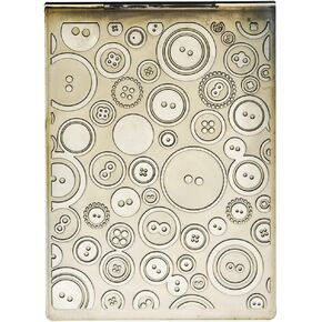 Buttons Background Plastic Embossing Folders for Card Making Scrapbooking and Other Paper Crafts 3010940