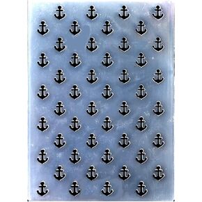 Kwan Crafts Anchor Plastic Embossing Folders for Card Making Scrapbooking and Other Paper Crafts,10.4x14.9cm
