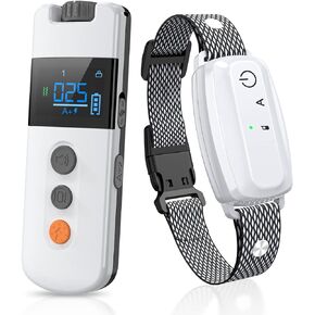 2023Release Bark Collar for Large Dog with Remote Dog Training Collar, BXQ Dog Shock Collar Remote/Auto 2 in 1 Design, Rechargeable E-Collar in All Breeds w/Beep Vibration Shock & Security Lock