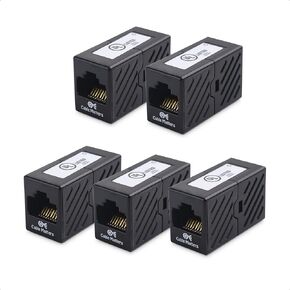 [UL Listed] Cable Matters 2-Pack Ethernet Coupler (RJ45 Coupler, Cat6 Coupler, Ethernet Extender Adapter) in Black