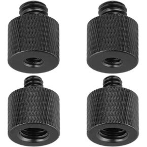 4pcs Mic Stand Adapter, 1/4 Male to 3/8 Female and 3/8 Male to 1/4 Female Tripod Screw Adapter Camera Screw Adapter for Microphone Stand Tripod Camera Mount