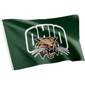 Desert Cactus Ohio University Flag Bobcats Ohio U Flags Banners 100% Polyester Indoor Outdoor 3x5 (Style 3)