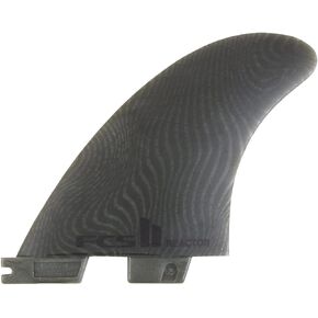 FCS Reactor Eco Neo Glass Surfboard Fins - Tri Fin Set (3 Fins), Medium