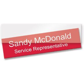 Clear Plastic Nameplate Insert - Pack of 10 (8" x 2")