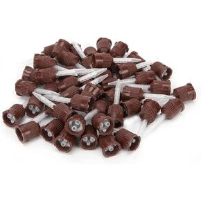 50 PCS Oral Material Mixing Tips Impression (7015 Brown 1mm(1:1)) Dentist Tools