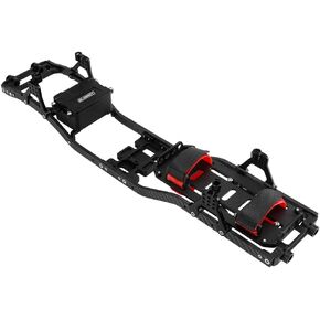 GLOBACT RC Frame Beam Carbon Fiber Frame Girder Kit 313mm Wheelbase with Metal Chassis Battery Plate Radio Receiver Box for Axial SCX10 SCX10 II RC Crawler Upgrade Replace AXIC3025