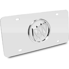 Au-Tomotive Gold, INC Buick Chrome Logo Chrome Stainless Steel Auto License Plate