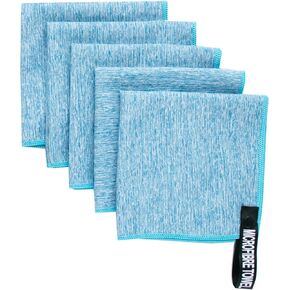 MemoryHanky Microfiber Sweat Absorbing Handkerchief Gym Towel Hankies 5 Pack