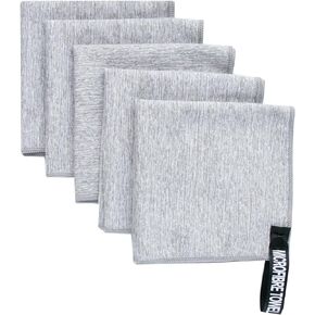 MemoryHanky Microfiber Sweat Absorbing Handkerchief Gym Towel Hankies 5 Pack