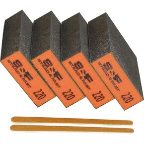 Sanding Sponge 220 Grit 4 Pcs, Coarse Medium Fine Sanding Block, Sander Sponges for Drywall Metal, Sandpaper Sponge Sanding Blocks for Wood by S&F STEAD & FAST