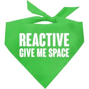 Reactive Give Me Space Dog Bandana (Red, OS 272)