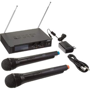 Audio2000'S S6026 Two-Channel System with Two Handheld Wireless Microphones