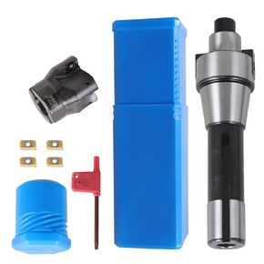 kimllier R8 FMB22 Shank Face Mill Arbor and 400R 50MM CNC End Milling Shell with 4Pcs APMT1604 Carbide Inserts and T15 Wrench Fit for Fough Machining of The Workpiece on The Milling Machine
