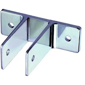 Harris Hardware TP1756 2 Ear Wall Bracket, 2-5/8 x 3-13/16 for 1" Panels, Chrome