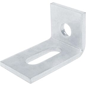10 Pcs L Shaped 90 Degree Angle Connector Strut Channel Bracket Adjustable Corner with Slot Hole, Fit 1/2"Bolt, for All 1-5/8" Strut Channel, 4.7 mm Thickness, 2½" x 1⅝" x 1⅝", Steel Electrogalvanized