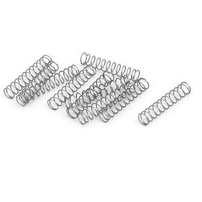 uxcell Compression Spring,304 Stainless Steel,4mm OD,0.3mm Wire Size,20mm Free Length,Silver Tone,10Pcs