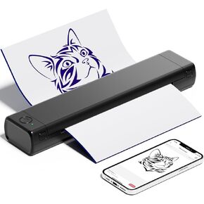 COLORWING M08F Tattoo Stencil Printer Bluetooth, Stencil Printer for Tattooing, Tattoo Printer Machine on Skin, Thermal Printer Tattoo Wireless, Small A4 Tattoo Transfer Paper Printer