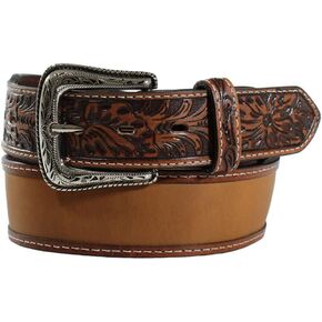 ARIAT Men's Embossed Tab Medium Belt