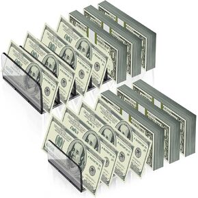 قطعتان من صواني النقود الأكريليكية مقاس 2، حامل مظاريف فارز البريد الشفاف، 7 أقسام مقسمة لصينية النقود، حامل فاتورة النقدية لفرز مغلف البريد، بطاقة العمل in Kuwait