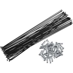 X AUTOHAUX 36 Pcs Bicycle Steel Spokes 14G Bike Spoke 261mm Length with Nipples for Most Bicycle