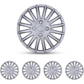 I1MOTOR Hubcaps 15", Wheel Rim Cover Universal R15 Hub Caps, Snap On Car Pickup Truck SUV, Wheel Covers, Set of 4, 15-Inch, Lacquer