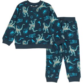 Jurassic World Jurassic Park T-Rex Fleece Pullover Sweatshirt and Pants Set Infant to Big Kid