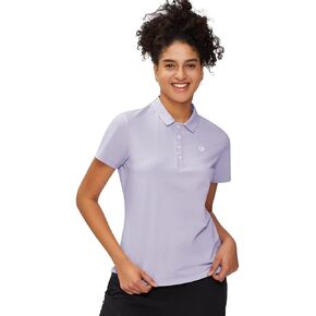 tectop Women's Polo Shirt Quick Dry 4 Button Moisture Casual Work Short Sleeve Collared Golf Shirt-Wicking Performance
