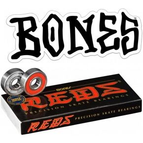 Bones Reds Bearings (8mm) 8 Pack Bundle with Bones Black Sticker in Saudi Arabia