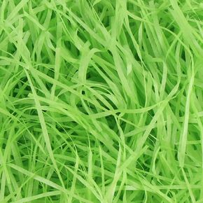 Easter Green Basket Filler Supply Crinkle Cut Paper Shred Filler (3.5 oz) for Gift Wrapping & Basket Filling -Grass Green