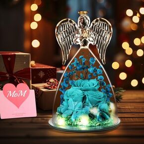Preserved Forever Real Rose Gifts for Women,Sister,Mother,Flowers Gifts for Women, for Mom,Womens Birthday Gifts,Flowers Gifts for Mom,Women,Sister,Mother Grandmother (Blue) in Kuwait